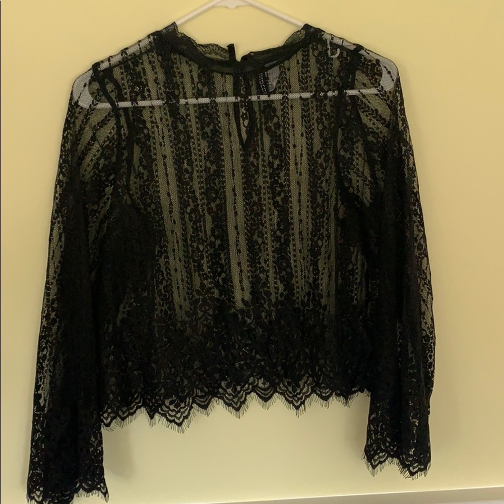 Black lace top